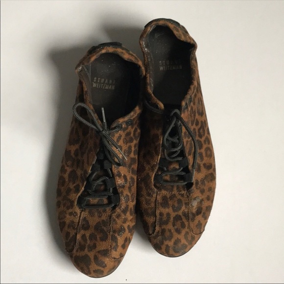 stuart weitzman leopard sneakers